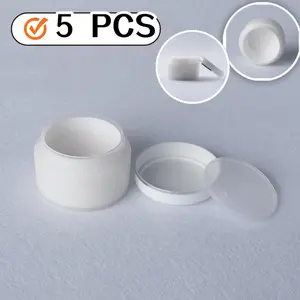 5 Pack 30g Dual-Layer PP Cream Boxes, Cosmetic Packaging Empty Containers, Face Cream Eye Cream Mud Mask Divided Storage Box, Cosmetics Organizer Storage, Makeup Organizer Box