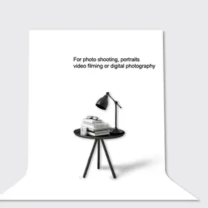 White photography background - used for wedding, portrait, party, video shooting photo background cloth, perfect for studio and on-site use, durable and washable, Photography Camera Accessories