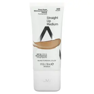 Almay Smart Shade, Skintone Matching Makeup, SPF 15, 300 Straight Up Medium, 1 fl oz (30 ml)