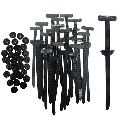 50Pcs Bulk Nylon Universal Cable Tie Buckles - Heavy-Duty Self-Locking Holders, Compact for Glove Boxes/Toolbox/Bumpers, Outdoor-Safe, Resists Daily Wear and Tear, Ideal for Loose Items