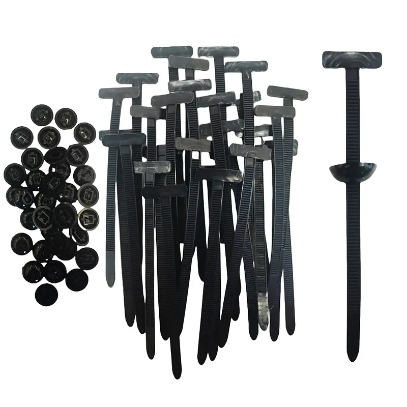 50Pcs Bulk Nylon Universal Cable Tie Buckles - Heavy-Duty Self-Locking Holders, Compact for Glove Boxes/Toolbox/Bumpers, Outdoor-Safe, Resists Daily Wear and Tear, Ideal for Loose Items