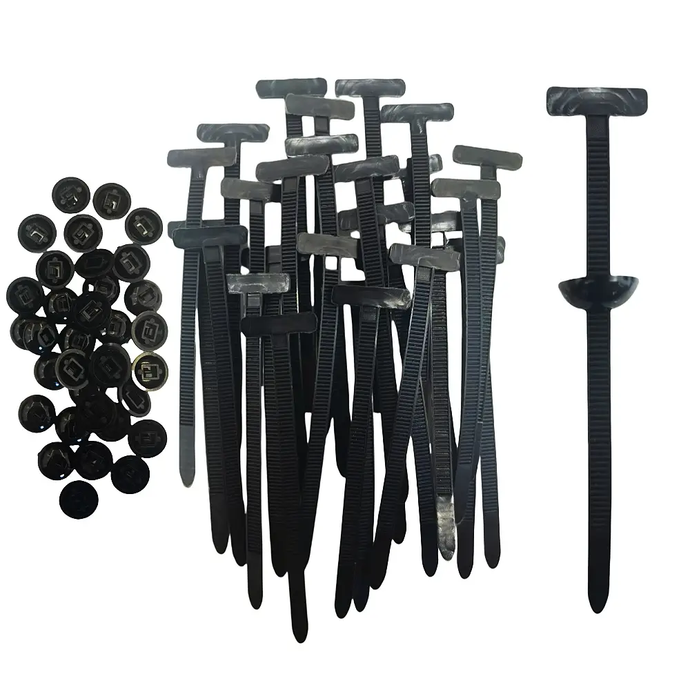 50Pcs Nylon Universal Cable Tie Buckle,Heavy Duty Self-Locking Nylon Zip Ties Holder, Multipurpose Plastic Cable Ties Tool for Car Daily Repair