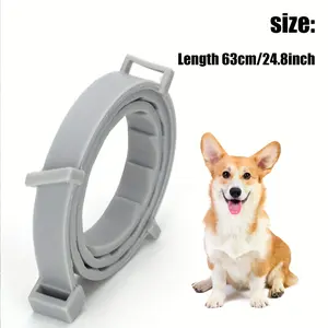 Adjustable Silicone Pet Collar for Dogs and Cats - Soft, Waterproof, and Durable with Flexible Natural Ingredients, Perfect for Outdoor Activities and Comfortable Fit