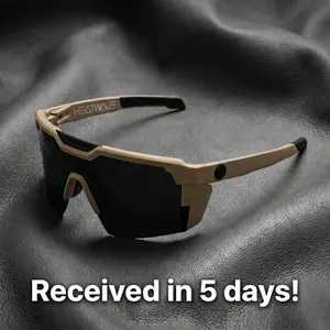 New High-Quality Photochromic Sunglasses (C1) — Square Single-Lens Design, Unisex Cycling Shades, UV400 Protection, Z87+ Certified