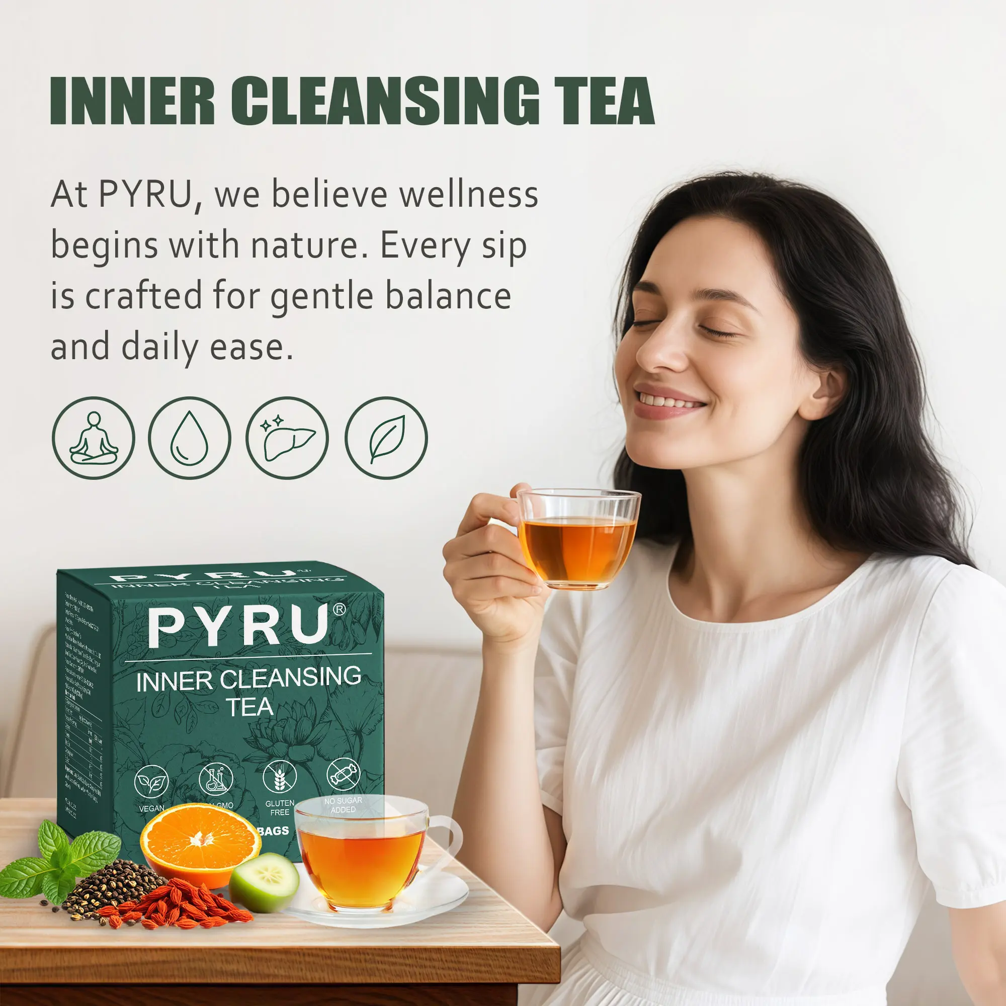 PYRU Tea Combo – Calm Cleanse 4-Box | Relaxation & Gentle Reset