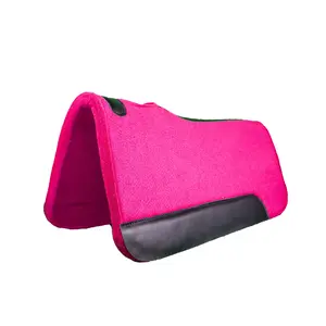 Felt Performance Horse Saddle Pad, 31x32 Size, 3/4" Thickness, with Wear Leathers, Equestrian Tack Equipment for Outdoor Riding Sports Synthetic Felt