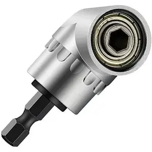 105 Degree 1/4 Inch Right Angle Drill Adapter Hex Shank Screwdriver Angled Bit Holder