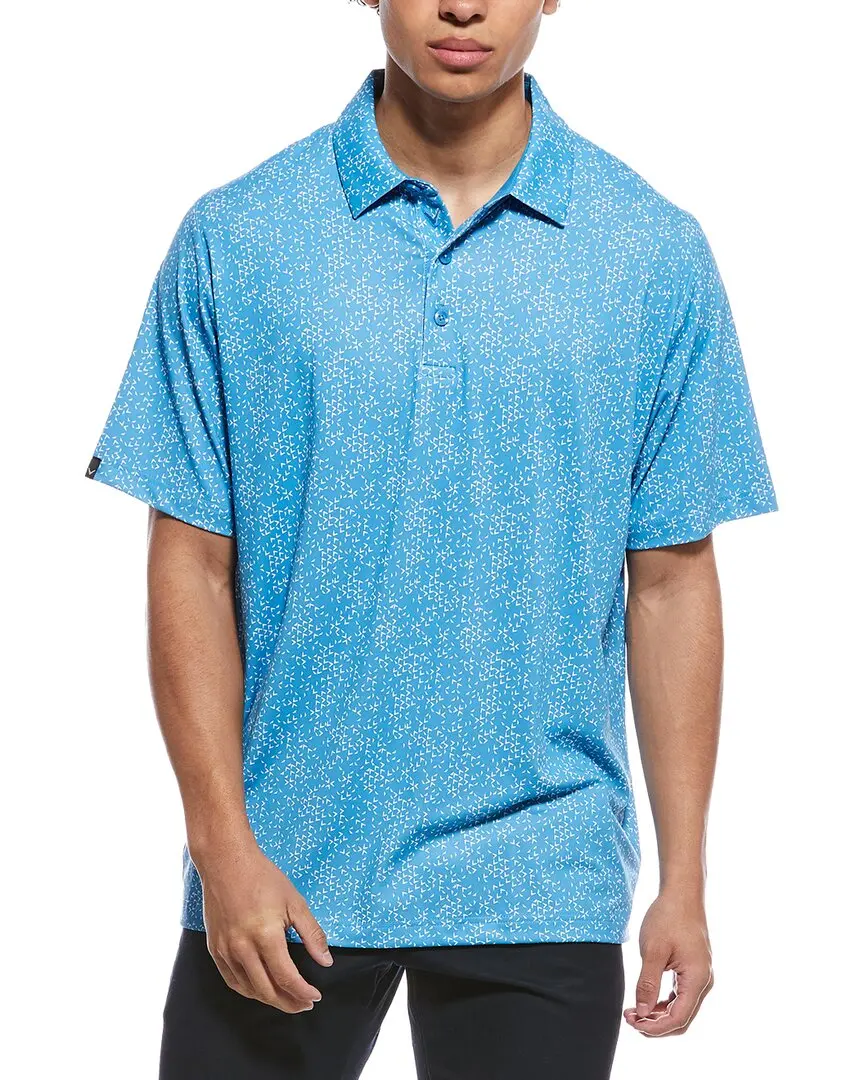 Callaway All Over Chevron Printed Polo Shirt