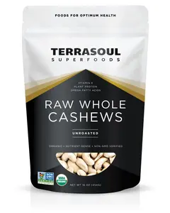 Terrasoul Superfoods Organic Raw Cashews, Premium Quality for Snacking, Baking, and Culinary Creations