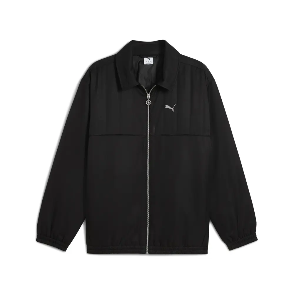 PUMA Mens Wardrobe Essentials Relaxed Retro Jacket Athletic Outerwear Casual - Black PUMA Mens Wardrobe Essentials Relaxed Retro Jacket Athletic Outerwear Casual - Black