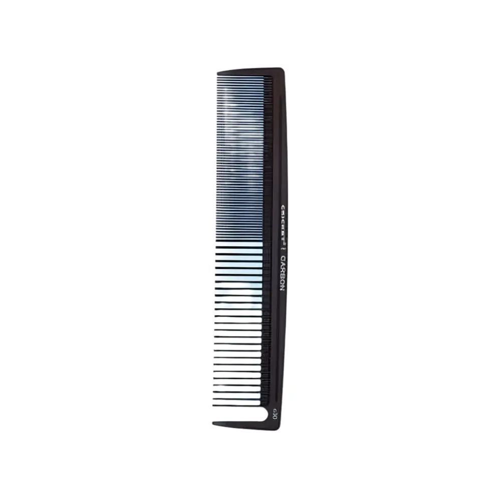 Cricket Carbon Fiber All-Purpose Comb #C30 - Coarse, Lightweight, Minimum Flex, Seamless Teeth, Defining & Controlling Coarse Hair, For Heavy Hair Needs