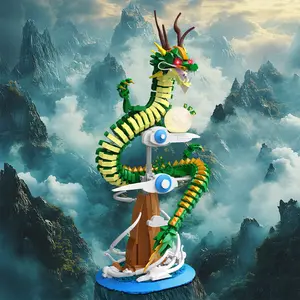 Dragon Large Building Blocks Set, 1364 Pieces Cool Dragon Set Animal Toys, Creative Dragon Model Series, Home Office Decorative Ornaments, Suitable for Boys and Girls Halloween Christmas Birthday Gifts
