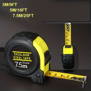 Metric/imperial Steel Tape Measure, 3m/9ft, 5m/16ft, 7.5m/25ft, Retractable, Automatic Rewind and Lock, Precision Measuring Tool