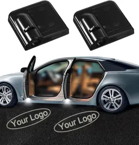 DIBMS NewL 2Pcs Custom Logo LED Projector Car Door Step Courtesy Welcome dynamic light strip