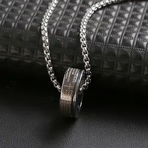 Cross ring necklace personality versatile fashion ring sweater chain accessories