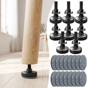 8 Packs Adjustable Leveling Feet Furniture Levelers Table Feet Heavy Duty Leg Levelers for Cabinets Sofa Tables Chairs