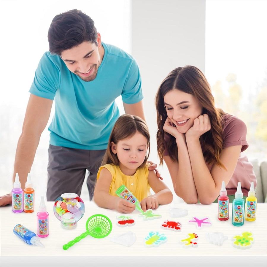 Magic Water Elf Toy Kit for Kids with 20 Gels and Molds, Aqua Fairy,Fun DIY Craft Kit, Squishy Maker, Magic Water Art Kit Favors, Kids Christmas Gifts Crafts Ages 4-8