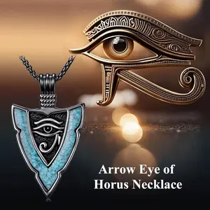 Celtic Knot Arrow Pendant Necklace for Men with Genuine Turquoise Stone Handmade Jewelry Gift