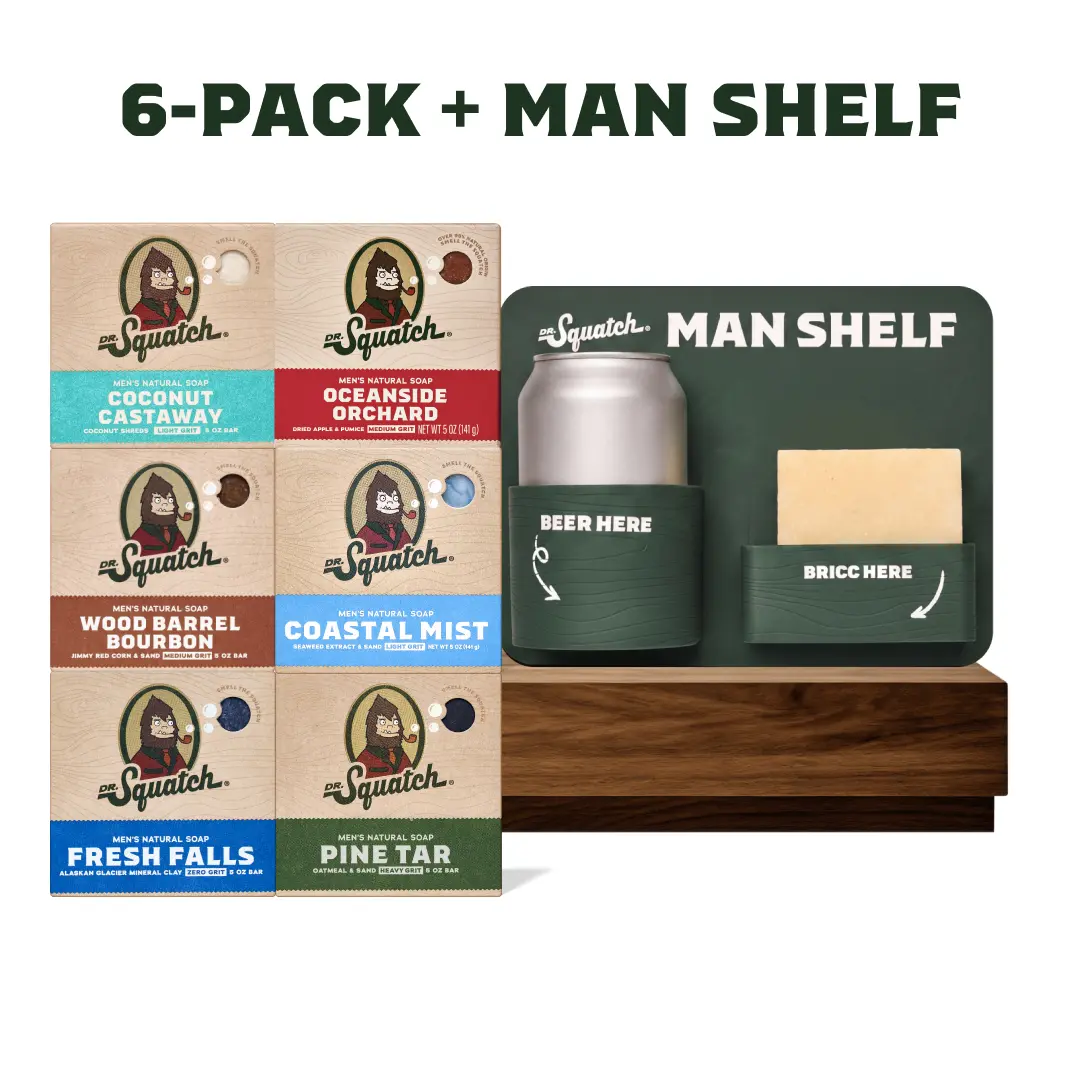 6-Pack Bar Soap + FREE Man Shelf 6-Pack Bar Soap + FREE Man Shelf