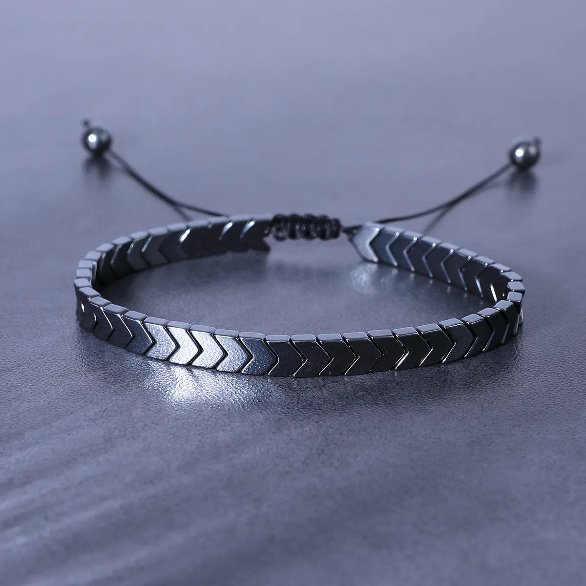 Natural Retro Hematite Energy Stone Handmade Gemstone Healing Reiki Men Luck Bracelet Minimalist Bracelet