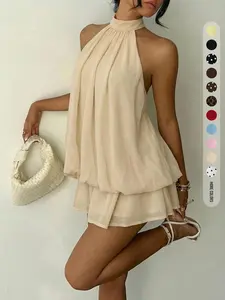 Modern Halter Dress, Balloon Design, Body-Conforming, Loose Fit, Suitable for Any Occasion, Stylish and Comfortable Evening Wear, Womenswear