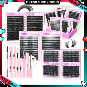 YIDUO 6 Box Mix Lashes Clusters Kit Gift Packs 1686Pcs with 2X Bond&Seal Volume Mega/Bottom Soft Extension False Eyelash Wispy Natural DIY Individual Clusters Lash Kit for Beginners Bulk Pack DealsforYouDays Cosmetic