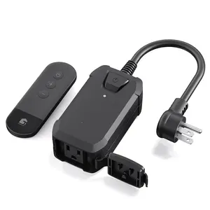 Dimmer Plug with 100FT  Remote Control, IP44 Weather Resistance, Outdoor Dimmer for String Lights, Lamps, Patio Lights, Max Power 400W