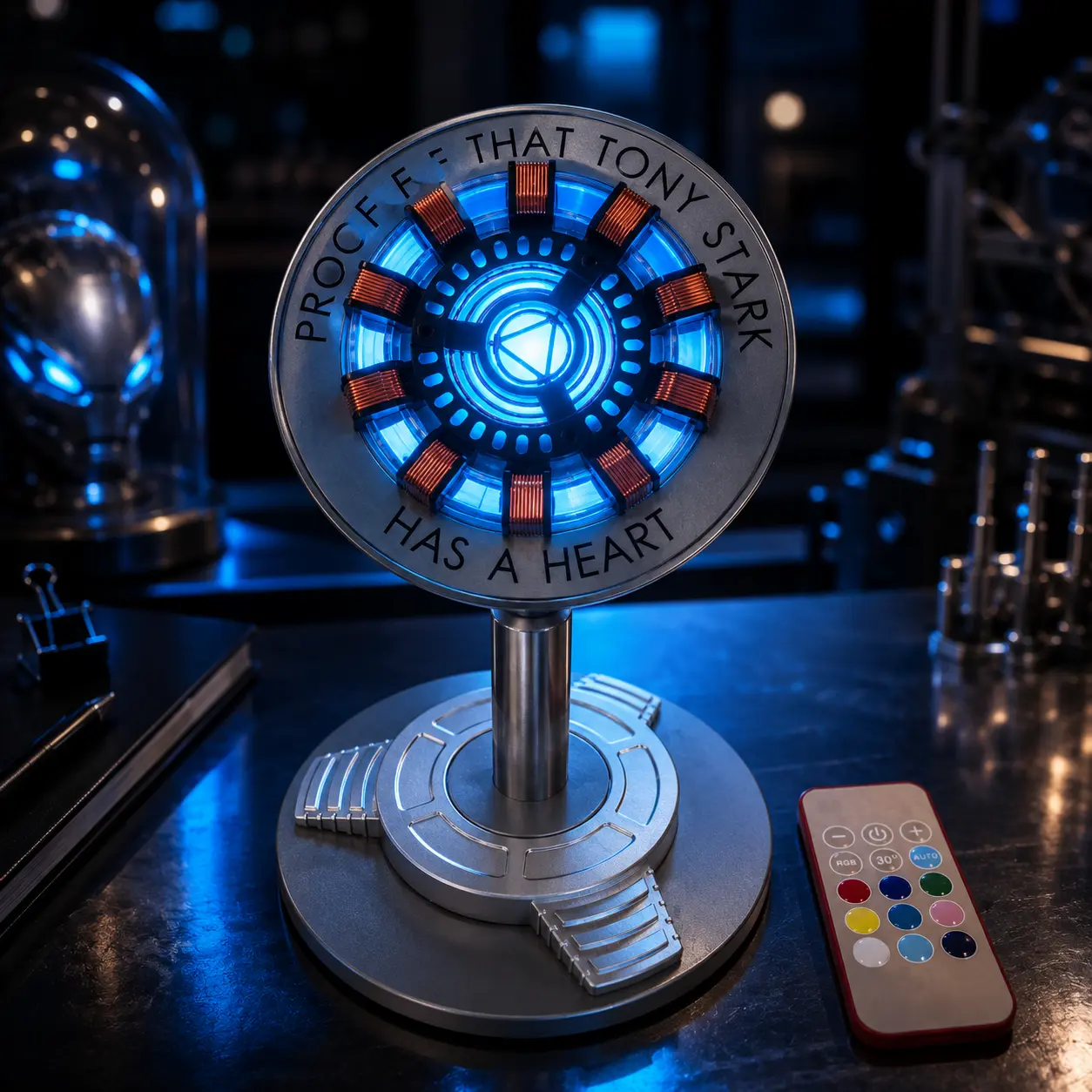 Futuristic Mechanical Reactor Ornament RGB Light, Sci-Fi Tech Desk Decor Lamp With Remote Control