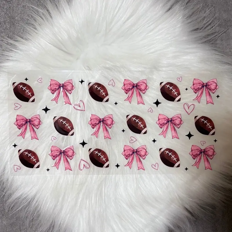 UV DTF Wrap- Football Pink Coquette
