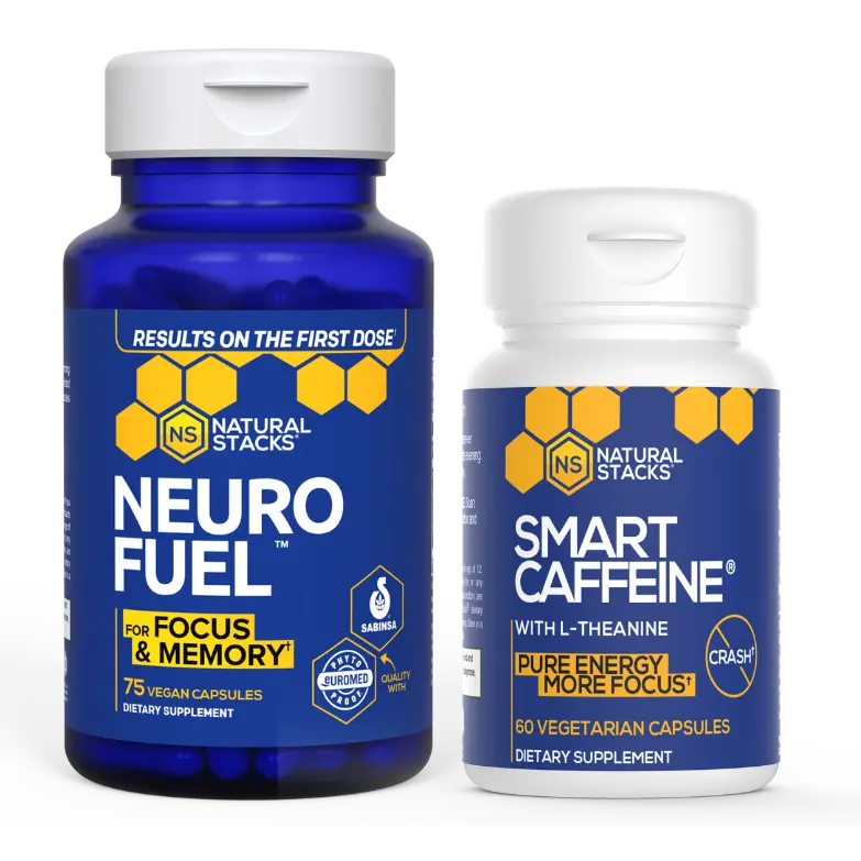 NEUROFUEL Nootropic + Smart Caffeine Stack - Supports deep focus, concentration and energy all-in-one.*