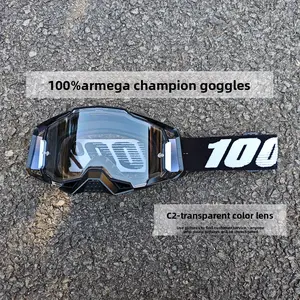 100% Armega Champion Series Goggles – Anti-Fog Dirt Bike Goggles for ATV Off-Road Racing & Riding