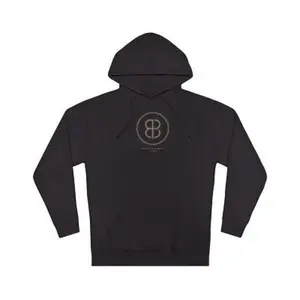 Bare Minimum Club Core Hoodie - Black with Gold Logo - Soft & Cozy Pullover for Everyday Wear