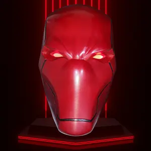 M3D Glowing Redhood Custom Helmet Handmade Mastercraft with Metallic Painted Red Lights for Cosplay Collectors Party Prop,  Gift Masks Prop