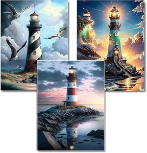 1/3 pcs Halloween Diamond Art Kit for Adult Beginners 5D Horror Diamond Painting Kit Full Diamond DIY Diamond Point Gemstone Art Wall Home Decoration Art Craft 1/3PCS