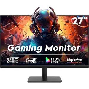Gaming  27 inch 240Hz 1ms FHD (1920x1080p)  , 110% sRGB HDR10 HDMI x 2 & DP x 2 Port, Built-in Speakers, Support Freesync and Wall Mount
