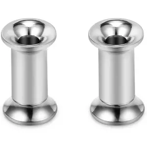 Astm F136 Titanium Double Flared Tunnel Plugs Gauges Earring Expander Stretcher Screw Fit Ear Gauges Ear Tunnels For Ears 10G 8G 6G 4G 2G 0G 00G Plug Earrings Body Piercing Jewelry For Women Men