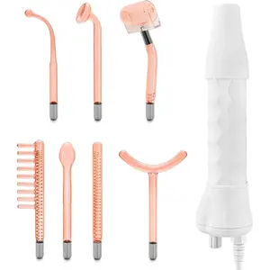 Hi Frequency Facial Care Tool Skin Tonning Device with 7 Electrode Tubes 2 Colors Options ETSC640N (Orange)