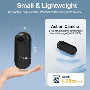 Ultra Mini Thumb POV Action Camera, Portable Wearable Body Cam, Hands Free Magnetic Mount, Tiny Compact Size, Mount Anywhere