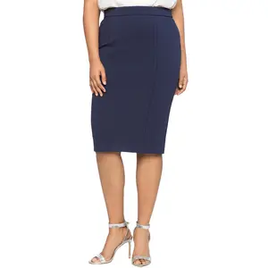 ELOQUII Women's Plus Size The Ultimate Stretch Midi Pencil Skirt
