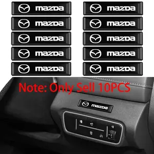 10Pcs Mazda Car Styling 3D Epoxy Car Stickers Emblem Badge Decoration Decals For Mazda 2 3 6 CX5 CX4 CX3 CX9 CX-3 CX-5 MX5 RX8 Axela Demio Atenza MS Auto Accessories
