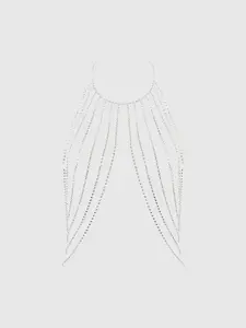RHINESTONE DRAPED HALTER BRALETTE