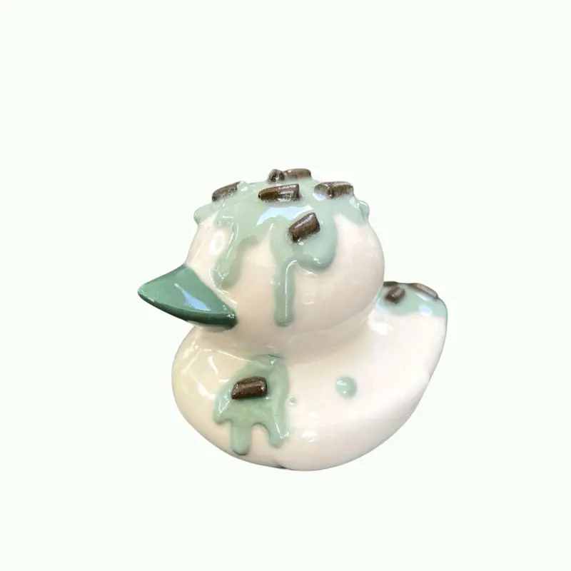 Ceramic Duck, Decorative Tabletop Ornament for Living Room, Cute Handcrafted Animal Figurine