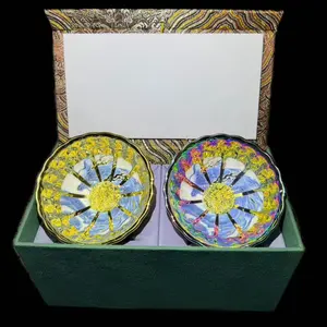 Jianzhan- Chinese Tea Cup Gift Box with Dark Glowing Dragon Design Elegant and Unique Tea Set Two Caps Included Perfect Gift for Tea Lovers