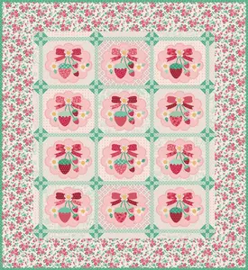 Berry And Sage Strawberry Quilt Kit - Lori Holt