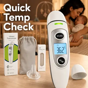 No-Touch Thermometer for Adults and Kids, Accurate DigitalBaby Thermometer, Fever Alarm & Silent Mode, 2 in 1Forehead & Object Mode Healthcare Healthcare