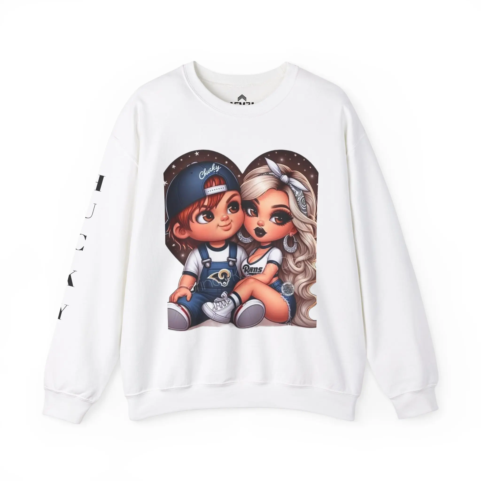 Partners in Crime: Chucky & Tiffany Tee Crewneck Sweatshirt
