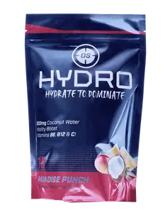 DS HYDRO Paradise Punch Beverage Flavor 500mg Coconut Water Vitality Boost Vitamins B6 B12 C Zero Sugar Energy Drink Sport Salt