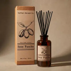 Sweet Pistachio - Reed Diffuser 4oz - Vanilla Sugar, Almond, Cinnamon