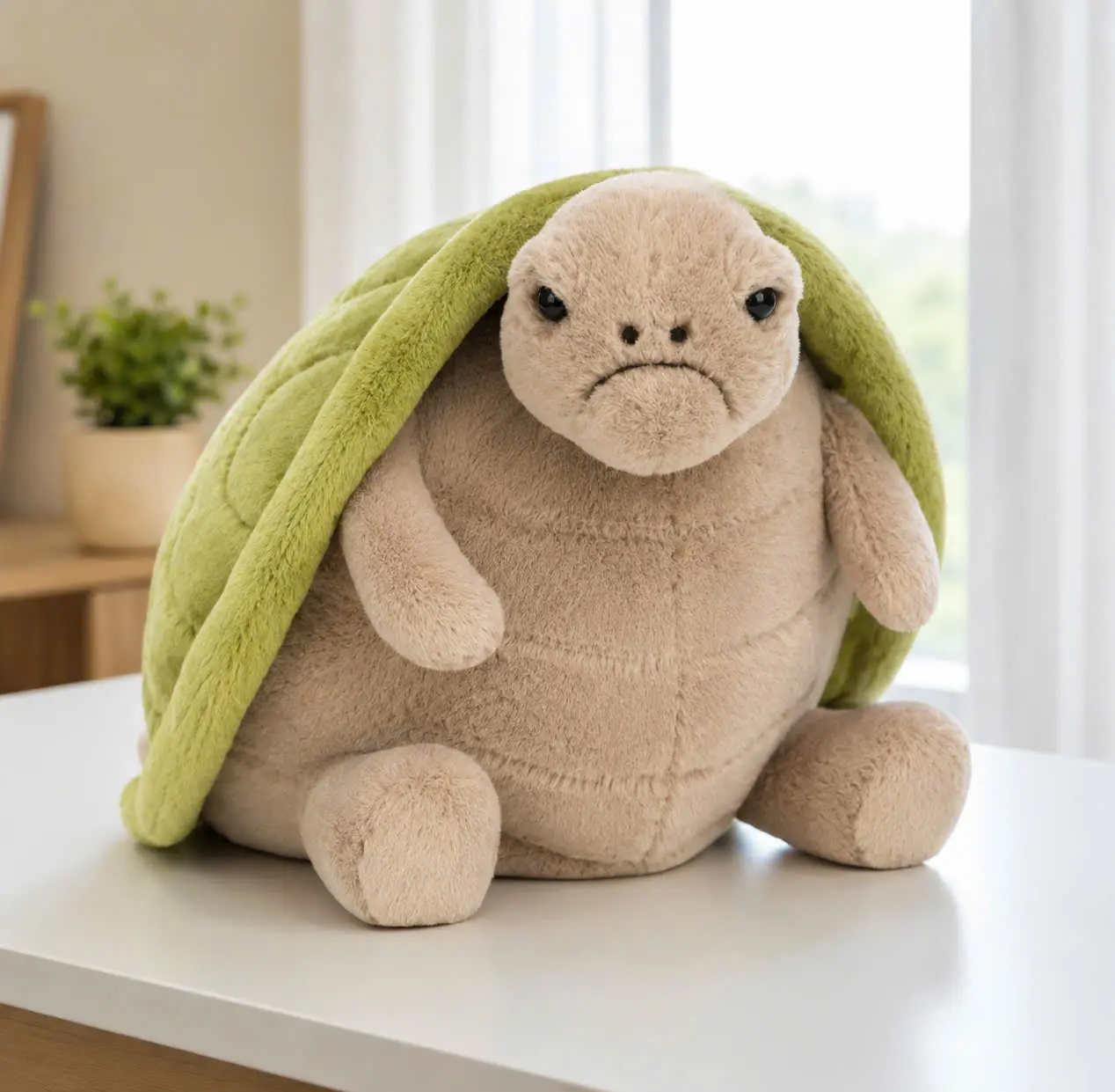 Jellycat Grumpy Turtle Plush Stuffed Animal –  Ultra Soft Cute Turtle Plush Toy for Kids, Home Decor & Gifts