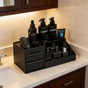 Cosmetics storage box, cosmetics display rack, perfume storage rack, lipstick storage box, suitable for storage and finishing of cosmetics, skin care products, office stationery, etc., bathroom accessories, room decoration, home ornaments